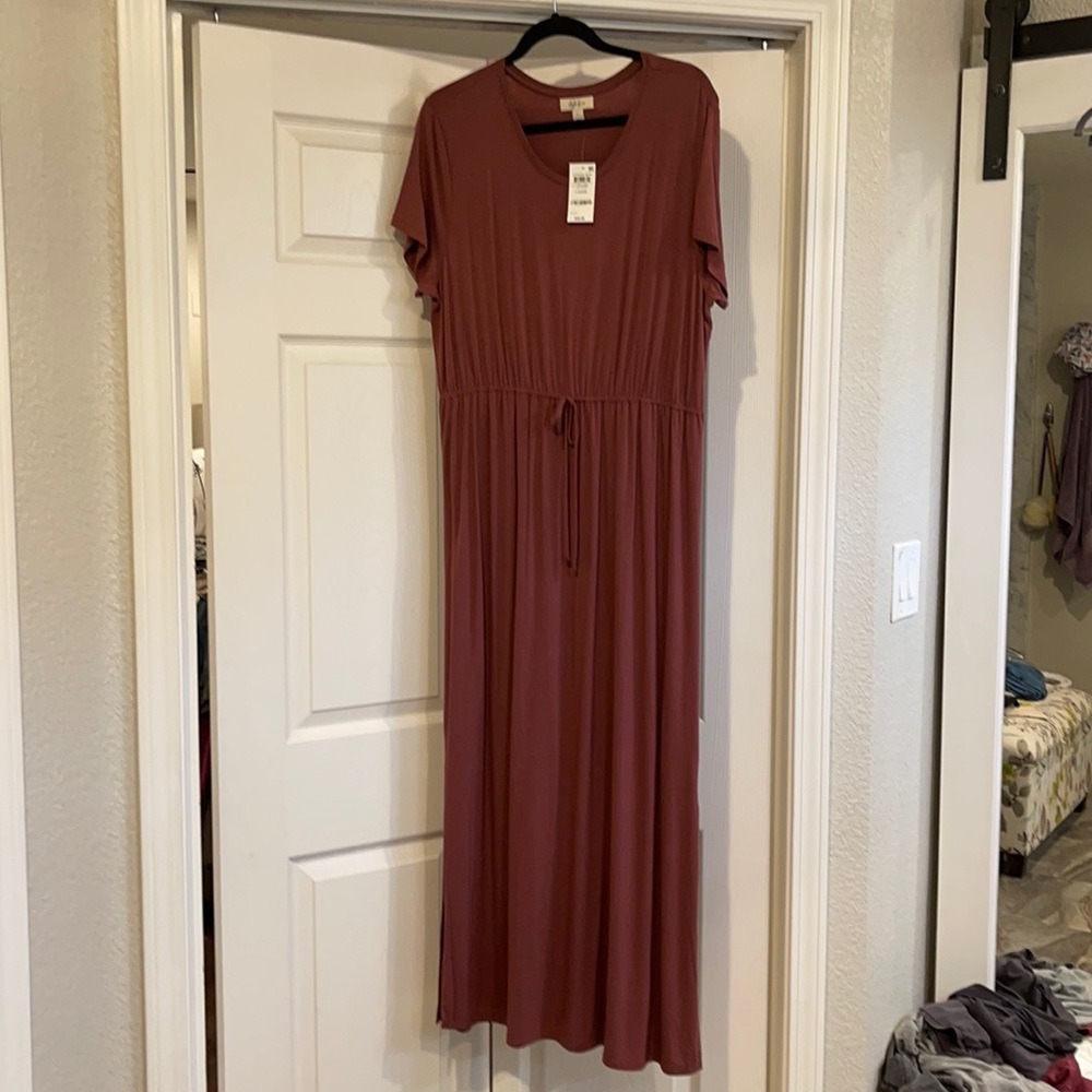 Jersey Knit Long Dress